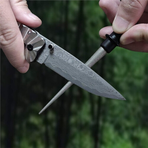 Tapered Diamond Knife Sharpener Rod for Fish Hook, Gut Hook and Needle Sharpener, 2 Packs