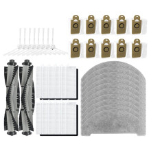 Accessoires Geschikt voor H14, Innos R7, LIHHAS LH90 Reserveonderdelen Zijborstel Hepa Filter Mopdoek Vervanging (42 Stuks)