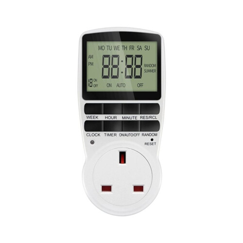 Electronic Digital Timer  Socket Kitchen Timer Outlet Programmable Shutter Power-Off Timing Socket Control UK Plug