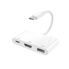 Adapter Kabla Typu C do -Kompatybilny 4K 60HZ Złącze Audio HD dla 17