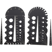 1set Metric and Imperial Metal Thread Pitch Multi-Gauge Set, for Automotive Work, Machinery, and DIY Projects
