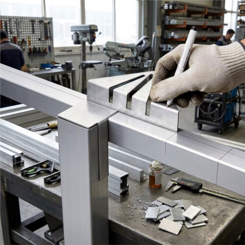 1 Peça Esquadria de Metal Profissional, Gravada A Laser para Ângulos Precisos, Ideal para Engenheiros e Artesãos 8 Polegadas 2
