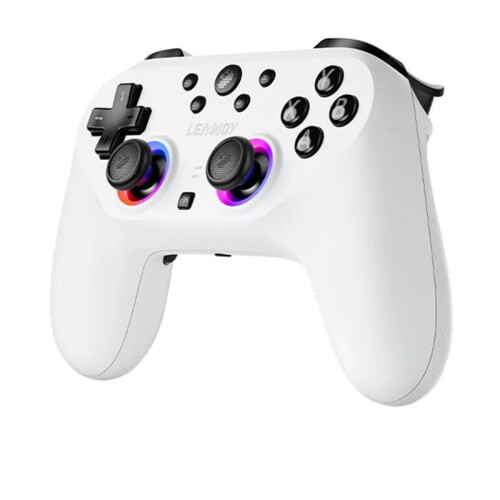 Leadjoy Saber  Handle Gaming Controller TMR Joystick Hall Effect Wireless Gamepad for PS4/PC/Mobile/ White