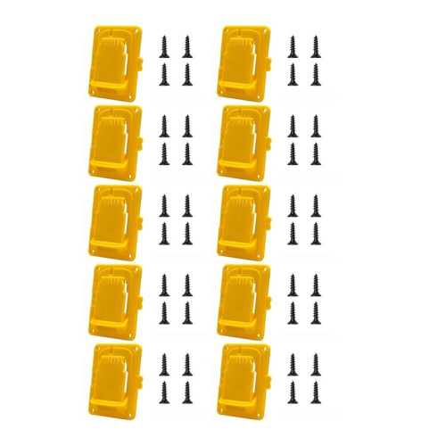 10pcs Mounting Bracket Battery Holder Wall Mount Holder for  DCB200 DCB203 with Snap Hook Design