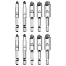 Drill Bits 5pcs Drill Out Damaged Screws Extractor Bolts Remover Handymen Broken Bolt Stud Removal Tool Kit with Box