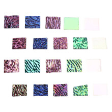 Fusible Glass Sheets 112G Dichroic Glass Scrap Microwave Kiln Art Pieces Mixed Color for Jewelry Making Supplies