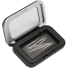 1Pcs Magnetic Pin Holder Box with Transparent Acrylic Lid, Strong Built-in Magnet Secures Pins, Sewing Needle Organizer