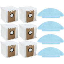 Mop Cloths and 6 Pack Dust Bags for Zaco A10 Pro Robot Vacuum Cleaner, Microfiber Replacement Parts Kit
