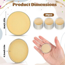 20 Pcs Blank Metal Coins 40mm Diameter Laser Engraving Custom Coins with Acrylic Box for Souvenirs, Personalized Gifts