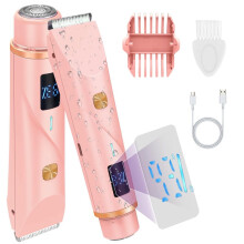 Electric Trimmer for Women,Dual Electric Shaver with Ceramic Blade,IPX7 Waterproof & Painless Foil Shaver Razors