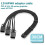 PCI-E 5.0 Sleeved Extension Cable  Card Power Extension Cable Modular Braided Wire 6
