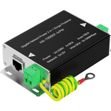 Gigabit 1000Mbps Netwerk Power 2in1 Overspanningsbeveiliging Ethernet Beschermingsapparaat voor IP Camera PoE voor Bliksembeveiliging