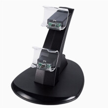 Fast Dual Charger Dock Station for 4Slim Controller LED Charging Stand Holder Cradle for Gamepad Accessories
