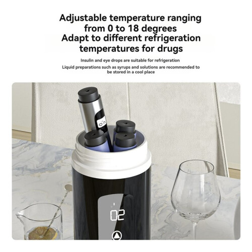 Insulin Refrigerator Portable  Insulin Cooler LCD Display USB Charging Protective Storage Insulin Refrigerator Cup 2