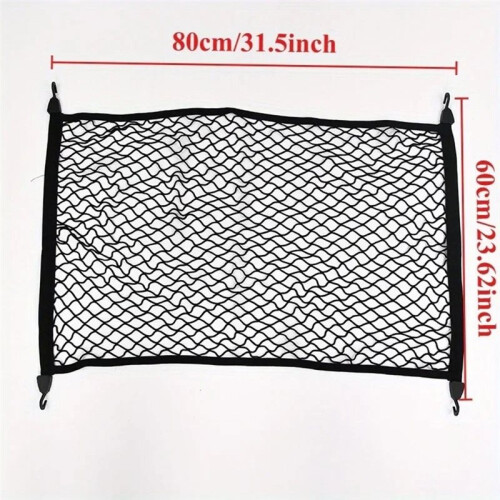 Elastic Polyester Cargo Net 80x60cm Storage Net for Truck Tailgates Universal Fit, Easy Installation 1