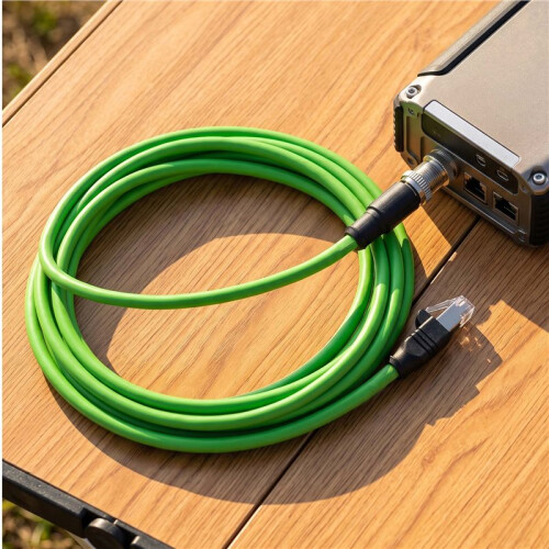 For M12 X-Shape to RJ45 8Pin Industrial Connector 8P X-Type Coding Wire Gigabit Ethernet Data Transmission Network Cable 2