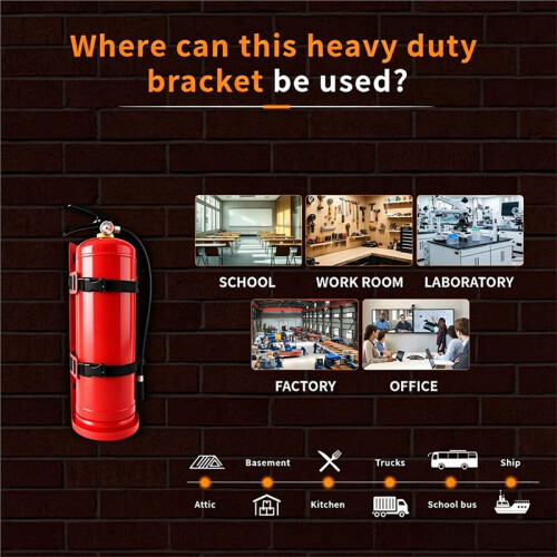 Fire Extinguisher Wall Mount Bracket, Heavy Duty Quick Release Metal Holder for 5 Lb Extinguishers 1