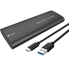 M.2 SSD Enclosure M.2 NGFF Hard Disk Box USB3.2 Type-C NGFF SSD Disk Case M.2 SSD Case Black