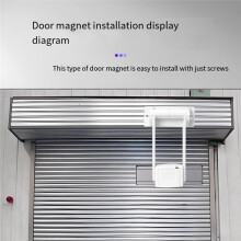 Wired Mount Magnetic Contact Sensor for Roller Shutter Doors Anti-Theft NO/NC Compatible for Home Use