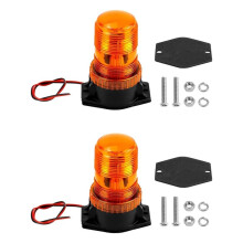 2 Stuks Amber LED Stroboscooplichten, Waarschuwingsnoodflitslichten voor Vrachtwagens, Auto'S, Bussen, Tractoren, Maaiers, Golfkarren