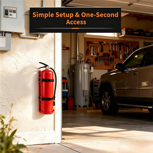 Fire Extinguisher Wall Mount Bracket, Heavy Duty Quick Release Metal Holder for 5 Lb Extinguishers 2