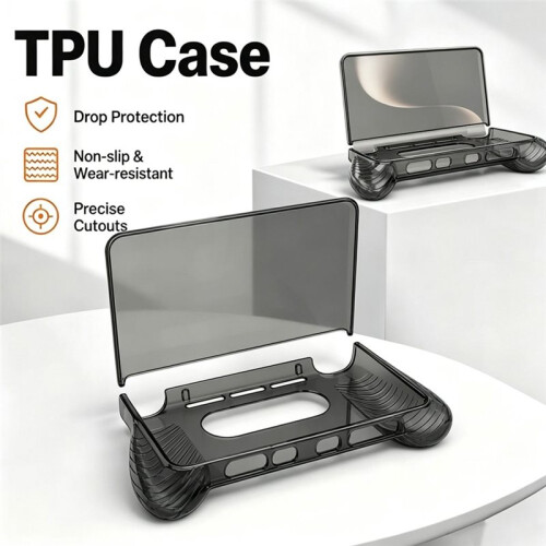2 in 1 Soft TPU Protective Case for AYN Thor Handheld Gaming Console Shockproof Anti-Scratch Cover with Grip 1