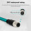 M12 to RJ45 Connector Coding Cable 4Pin D-Code High Flexible Male to Female Ethernet Connection Sensor Wire 2m 4