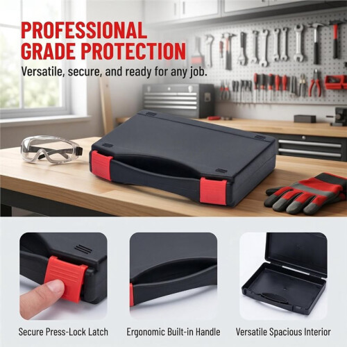 Portable Multifunction Hardware Tool Box - Plastic Storage Case for Instruments,Outdoor & Indoor Use