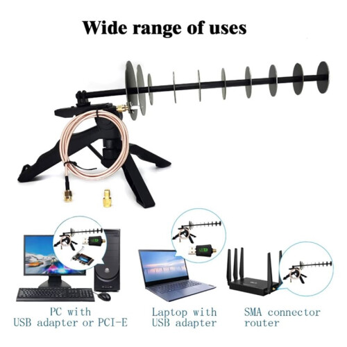 16dBi 2.4GHz WIFI Yagi Directional Antenna Signal Notebook Desktop PC Computer USB Wireless Network Card PCIE Adapter 2