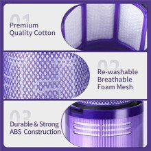 Hepa Filter Compatible with V11 Animal V11 Torque Drive V15 Detect Vacuum Cleaner Washable Filter Replacement Parts