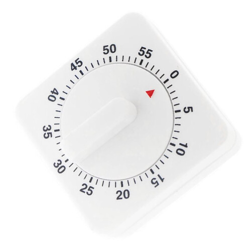 Square 60 Minute Mechanical Kitchen Timer,Chef Cooking Timer Clock with Loud Alarm,No Batteries Required