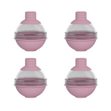 4PZ Stampi per Palline di Ghiaccio per Whiskey e Cocktail con Coperchio A Imbuto per Bevande Vino, Maker di Ghiaccio Rotondo In Silicone per