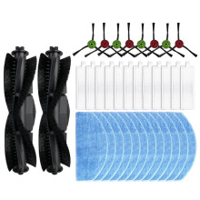 Compatibel met voor Lubluelu SL68 Stofzuiger Vervangkits Hoofd Zijborstel HEPA-Filter Mopdoek Accessoires Onderdelen (34 Stuks)