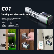 TTlock Fingerprint Cylinder Electronic Door Lock Digital Code Key Card Remote Control Adjustable 60-90mm