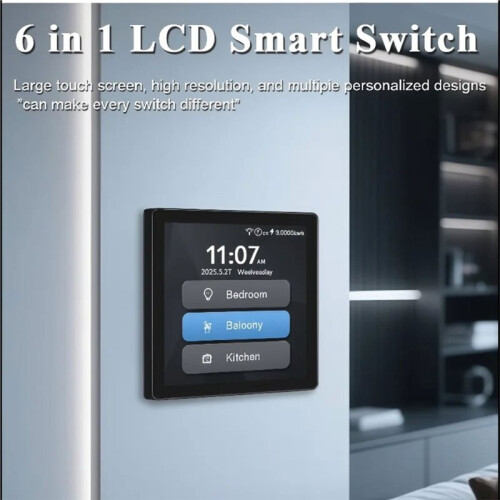 Tuya  4Inch Touch Screen Dual Control  30w Fast Charging  Control Rechargeable WiFi  Black EU Plug 2