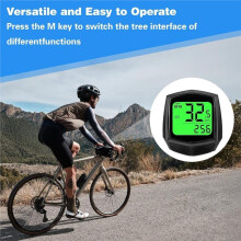 Bike Computer and Bike Odometer Wireless MPH /H Bicycle Speedometer with Automatic Wake- Cycling Speed Tracker