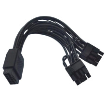 New Flexible 16Pin to Two 8Pin GPU Card Power Cable 16AWG Thickened for Uninterrupted Gaming
