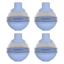 4 Stampi per Palline di Ghiaccio per Whiskey e Cocktail con Coperchio A Imbuto per Bevande Vino, Maker di Ghiaccio Rotondo In Silicone per Congelatore