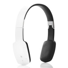 Uppgradera Trådlösa Hörlurar -Ear Sportheadset med Mikrofon, Touchkontroll och Hopfällbar Design Vit