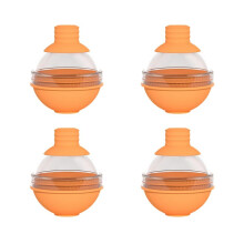 4PZ Stampi per Palline di Ghiaccio per Whiskey e Cocktail con Coperchio A Imbuto per Bevande Vino, Maker di Ghiaccio Rotondo In Silicone per