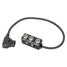 Ny 1-Till-3 Kamera Strömdelare Kabel (D-Tap Till Tre 0B 2-Pin Hon)