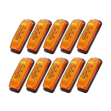 10PCS Luzes de Marcador Lateral LED Âmbar Universais 12-24V Lâmpada de Sinal de Virada para Caminhões e Barcos