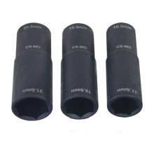 Car Wheel Nut Removal Flip Socket Set 1/2-Inch Drive 8.5 X 19.5mm,20.5 X 21.5mm,17.5 X 16.5mm Wheel Nut Removal Tool