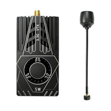 3.3G 5W VTX FPV Video Transmitter with Antenna 25mW/800mW/2000mW/5000mW/PIT Adjustable for FPV Long Range RC Drone