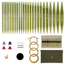 Circular Knitting Needles Set 13 Pairs of Premium Aluminum Needles and Knitting Tools Box for Knitting Projects Use