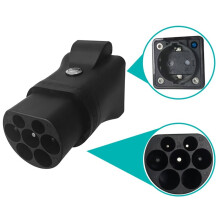 Type2 V2L Draagbare Ontlader EV Conversie Schuko Stopcontact Elektrisch Voertuig Ontlading met LED voor Kamperen 220V EU Plug