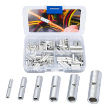 200 PCS Non Insulated Butt Connectors Kit - Strong Crimps for 24-8 AWG Wires