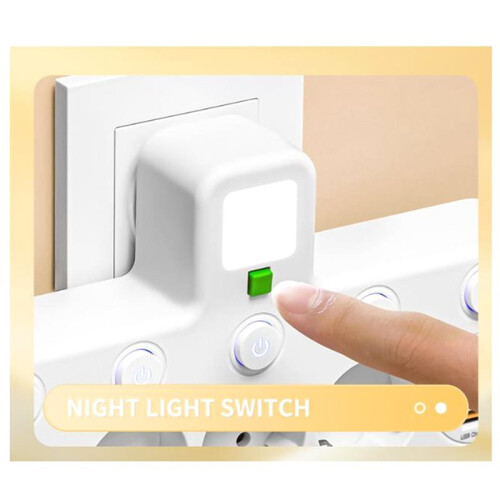 EU Plug Outlet 3 Sockets Electrical Socket No Extension Cord with USB Type-C  Two Specifications 1