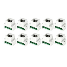 10 Stuks RJ11 Cat3 Adapters RJ11 6P4C Vrouwelijke Jack Naar 4Pin Schroefconnector voor Telefoon  Jack met Schroefterminal