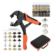 100 Sets Snap Fastener Tool, Canvas Snap Fastener Kit, Snap Button Kit with Tools for Snap Fastener Fabrics Repair